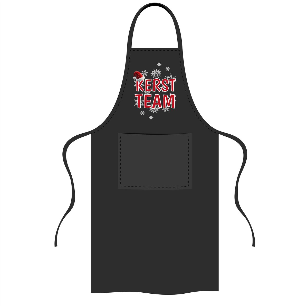 Feest in de keuken kerst schort met de tekst kerstteam
