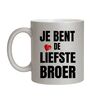 foto 1 Glitter mok voor de liefste broer stralend zilver en vol liefde
