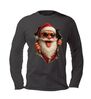 Grappig Kerstmannen shirtje! De kerstman breekt uit het T-shirt lange mouw