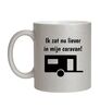 Ik zit liever in mijn caravan luxe zilveren glitter mok