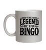 Legend of the bingo zilveren glitter mok voor de échte bingo legende
