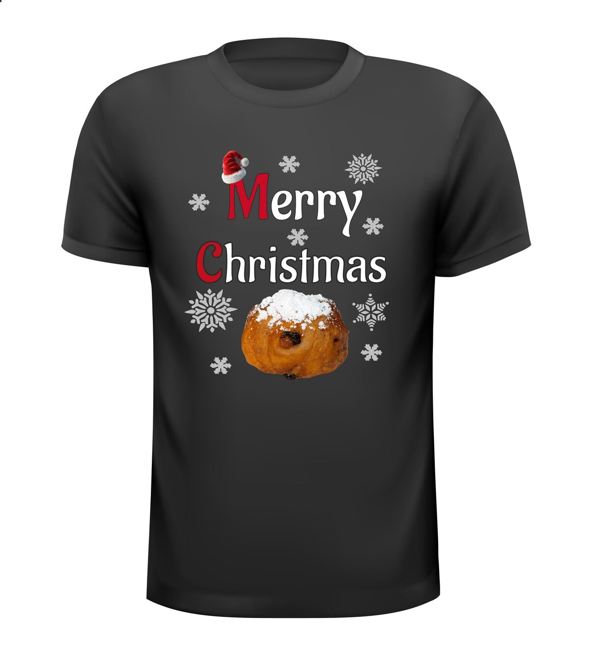 Leuke fout T-shirt voor de kerst Merry Christmas olliebollen shirt