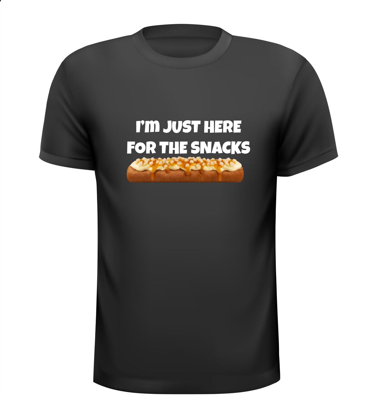 shirtje i'm just here for the snacks frikandel speciaal