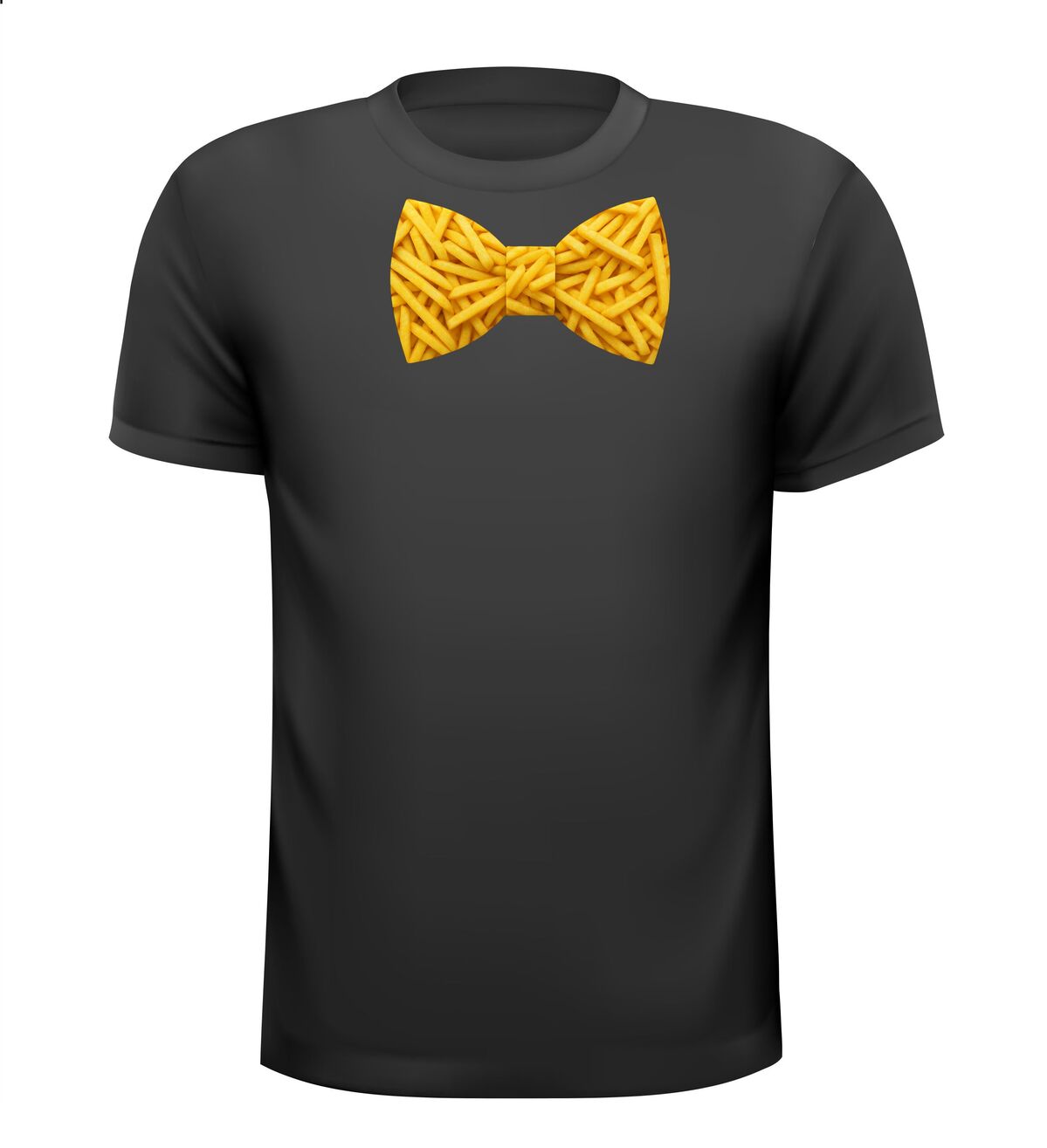 Shirtje met vlinderstrik friet patat opdruk