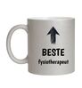 foto 1 Stralende glitter mok zilver voor de beste fysiotherapeut uniek Cadeau