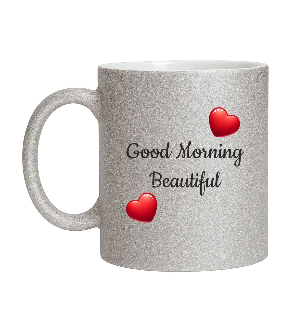 Stralende start van de dag glittermok good morning beautiful