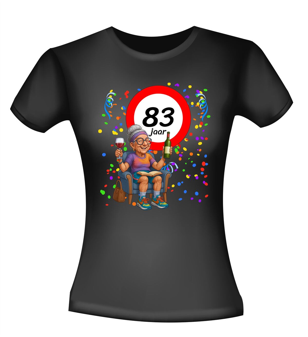 Uniek Verjaardag T-shirt voor Dames Levensgenieter 83 jaar