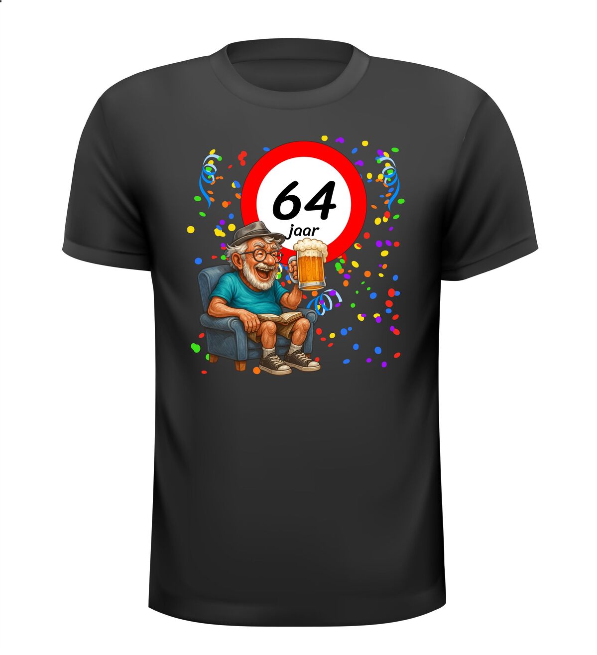 Verjaardagsshirt voor heren Humoristisch T-shirt 64 jaar