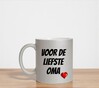 foto 2 Zilveren glitter mok voor de liefste oma met hartje