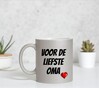 foto 4 Zilveren glitter mok voor de liefste oma met hartje