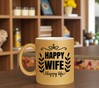 foto 3 Gouden glitter mok Happy wife happy Life!