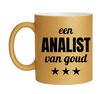 foto 1 Gouden glitter mok! Voor een analist van goud.