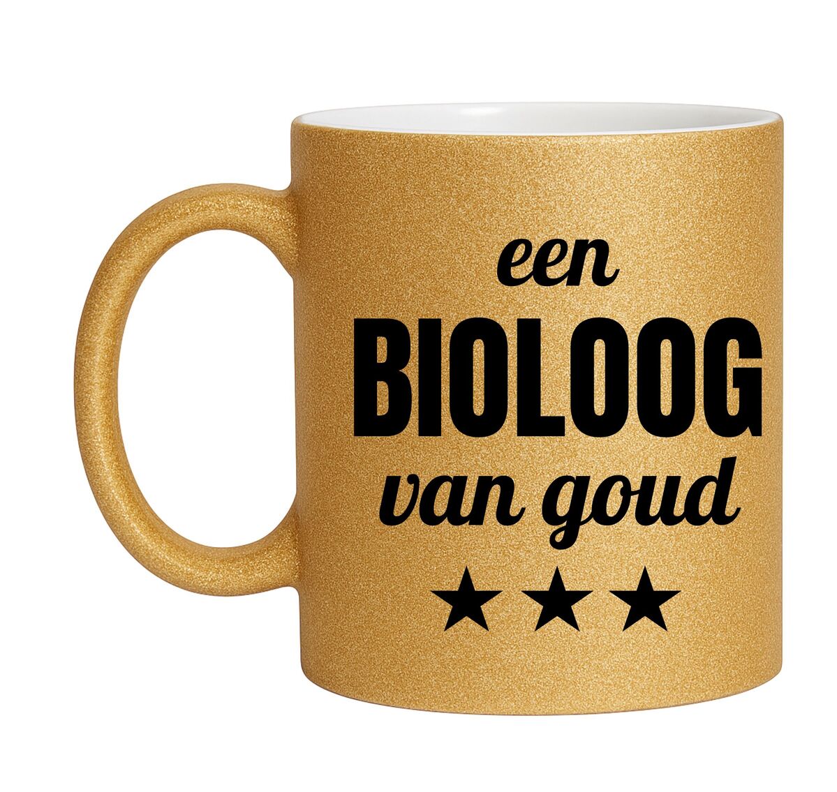 Gouden glitter mok! Voor een bioloog van goud.