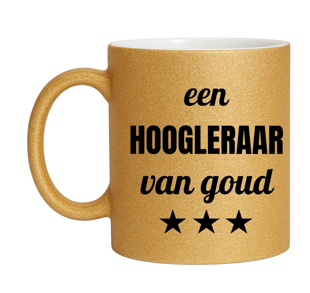 Gouden glitter mok! Voor een hoogleraar van goud.
