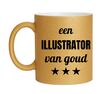 foto 1 Gouden glitter mok! Voor een illustrator van goud.