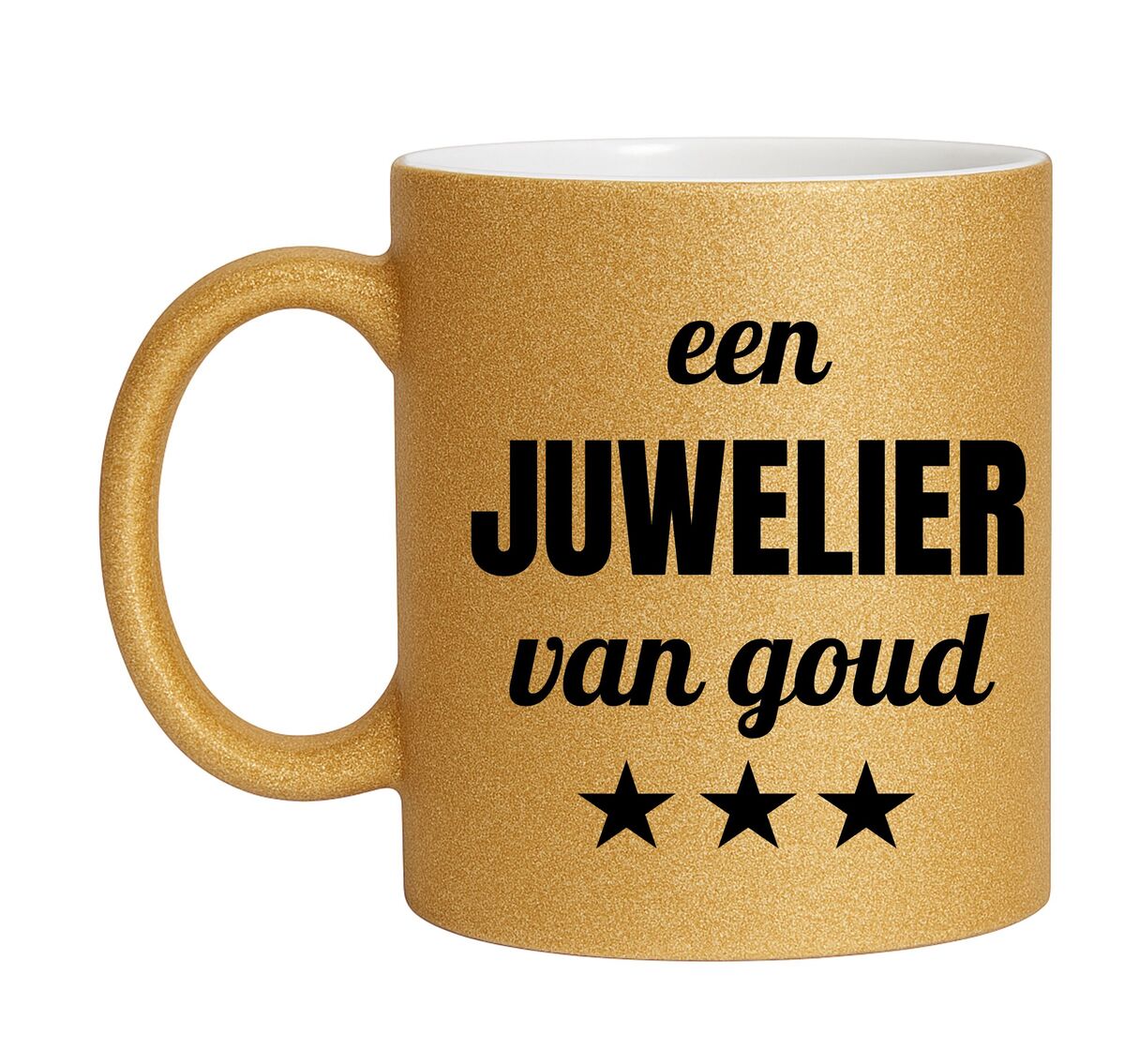 Gouden glitter mok! Voor een juwelier van goud.