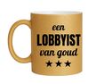 foto 1 Gouden glitter mok! Voor een lobbyist van goud.