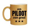 foto 1 Gouden glitter mok! Voor een piloot van goud.