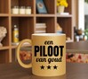 foto 2 Gouden glitter mok! Voor een piloot van goud.