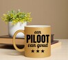 foto 4 Gouden glitter mok! Voor een piloot van goud.