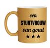 foto 1 Gouden glitter mok! Voor een stuntvrouw van goud.