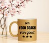 foto 3 Gouden glitter mok! Voor een yogo coach van goud.