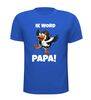 foto 3 Ik word papa! ooievaar die uit T-shirt krijpt