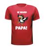foto 4 Ik word papa! ooievaar die uit T-shirt krijpt