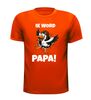 foto 5 Ik word papa! ooievaar die uit T-shirt krijpt
