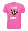 foto 6 Ik word papa! ooievaar die uit T-shirt krijpt