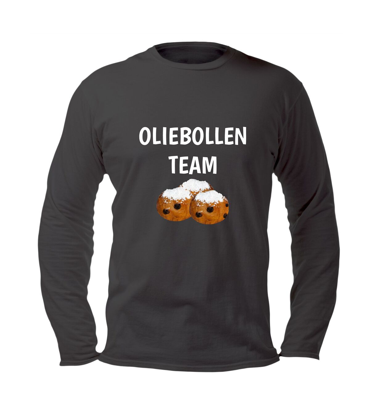 Oliebollen team unisex longsleeve voor gezellige bakdagen