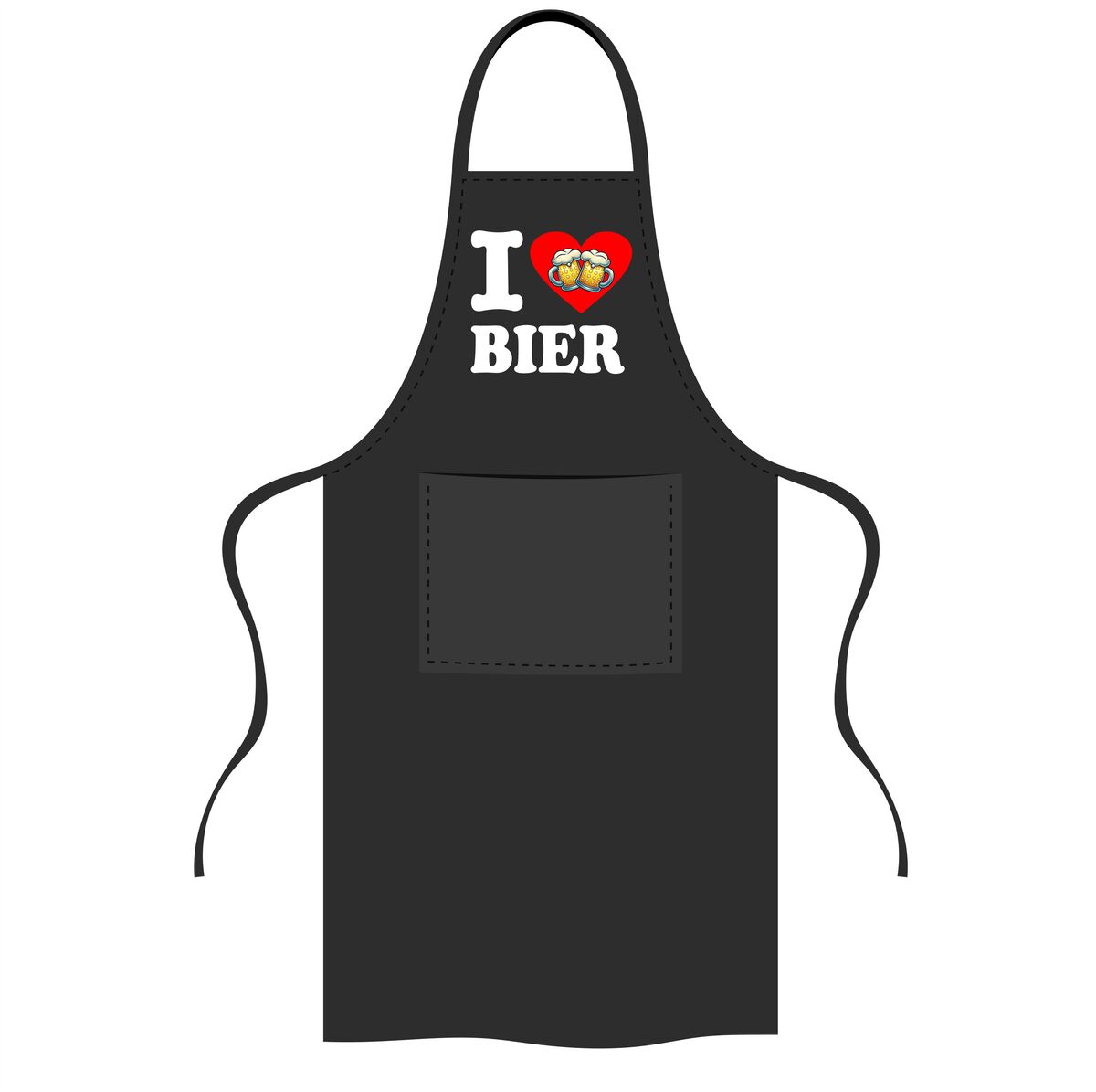 Schort I love bier met bierpullen