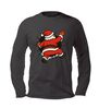 Shirt lange mouw kerstman kruipt in T-shirt