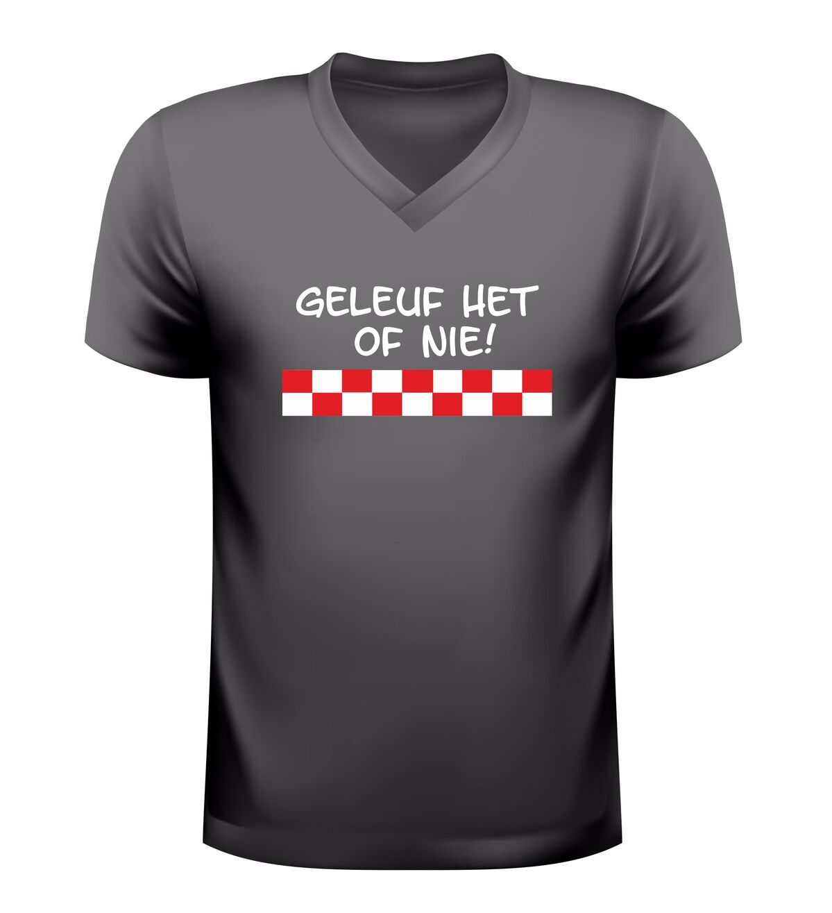 Shirtje V-hals geleuf het of nie!