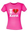 foto 8 T-shirt I love kerst met kerstman