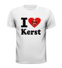 foto 9 T-shirt I love kerst met kerstman