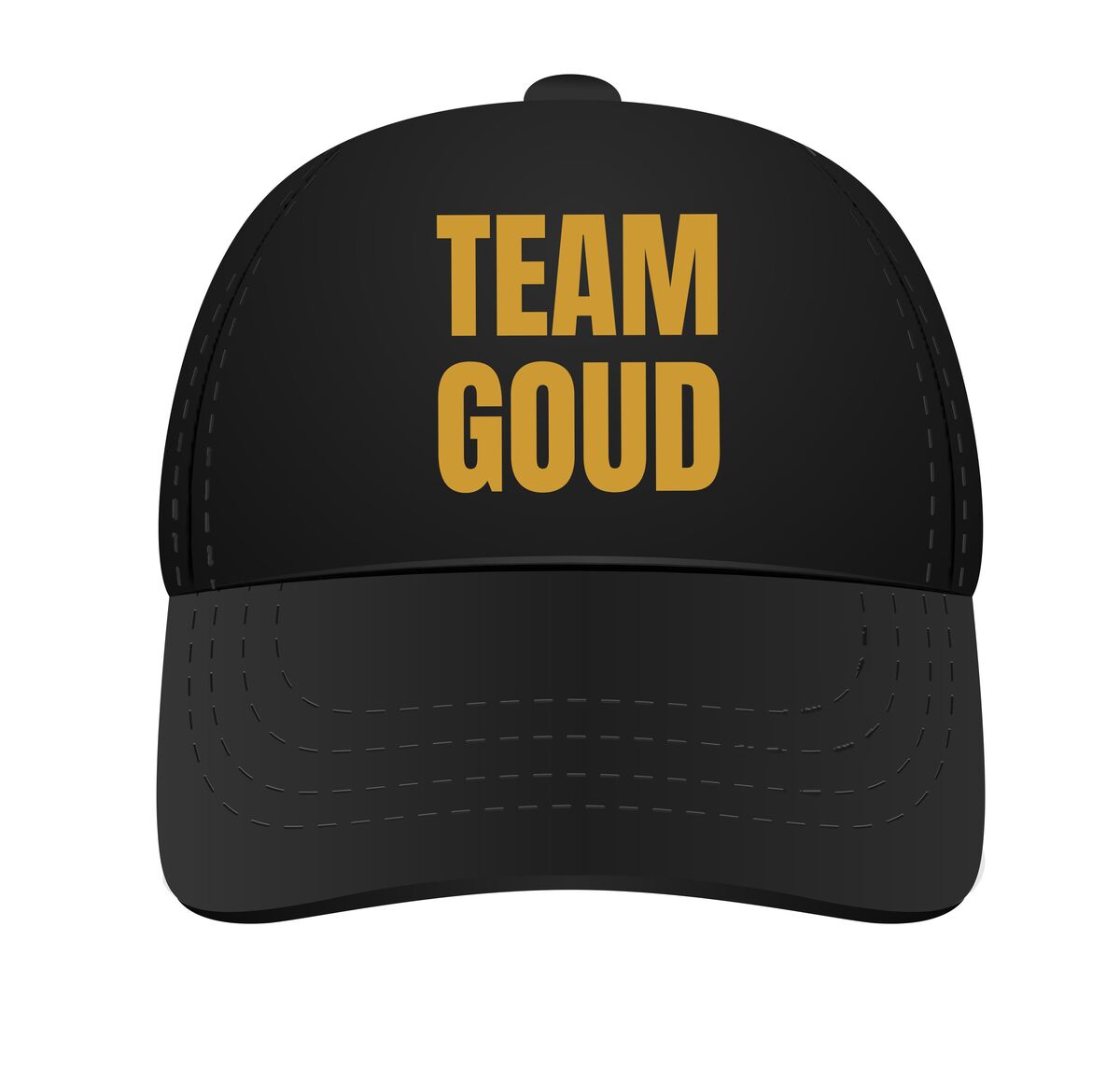 Team goud cap winnaars dragen goud