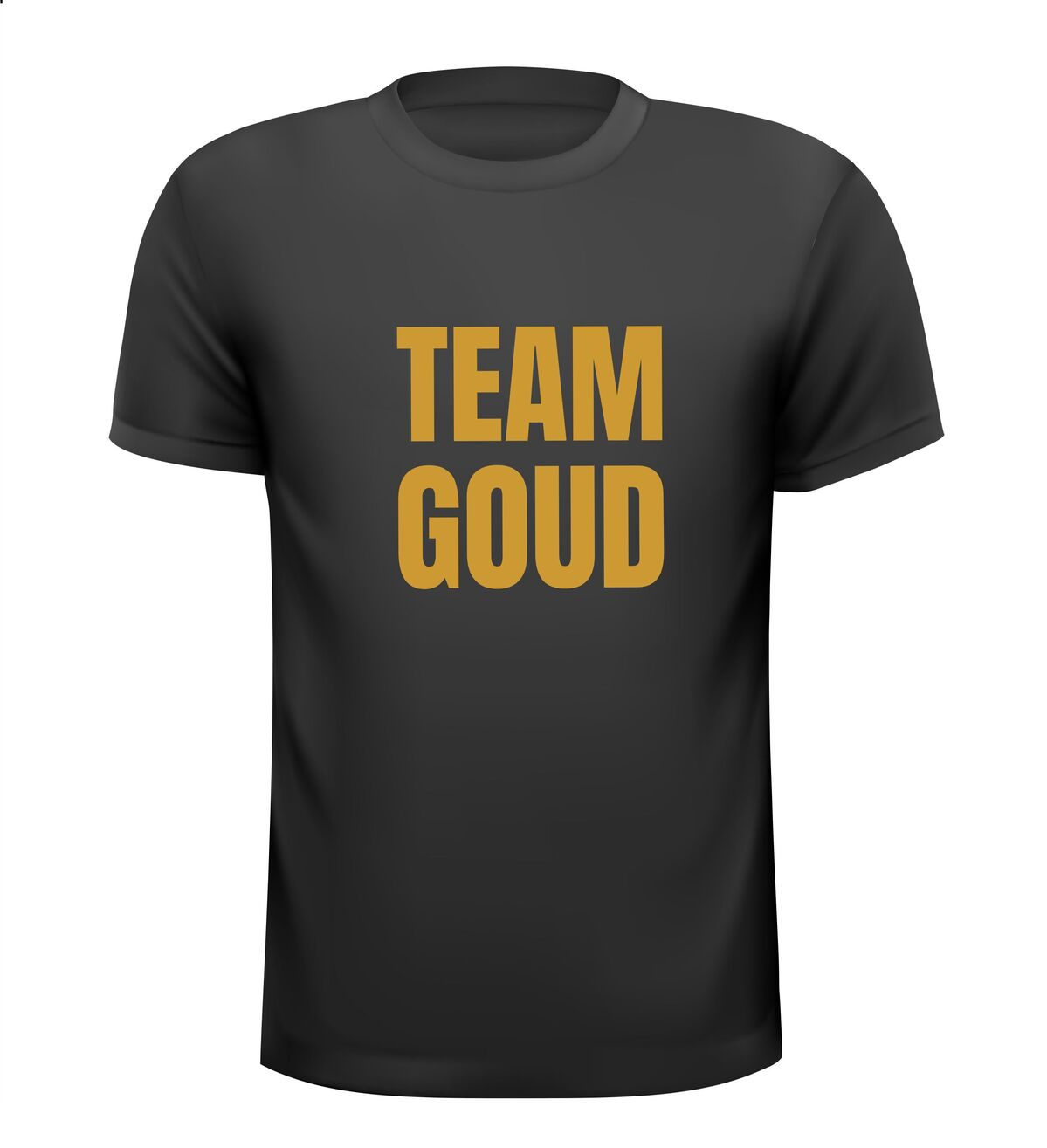 Team goud shirt samen stralen in gold