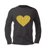 foto 1 Unisex longsleeve met glitteren gouden hart shine in gold