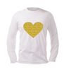 foto 4 Unisex longsleeve met glitteren gouden hart shine in gold