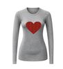 foto 8 Unisex longsleeve met sprankelend rood hart