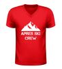 foto 4 Après ski crew v-hals shirt shirt met afbeelding bergen