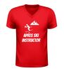 foto 4 Après ski instructor v-hals shirt heren grappig wintersport t-shirt voor après-ski