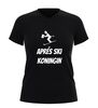 Après ski koningin v-hals t-shirt  grappig après ski shirt dames