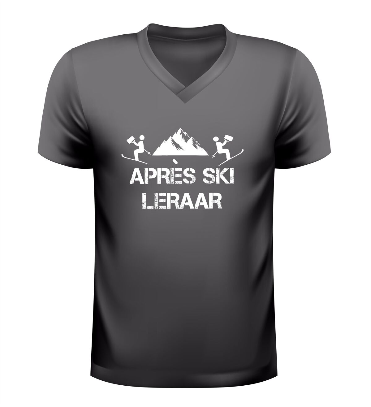 Après ski leraar v-Hals shirt heren grappig après-ski t-Shirt