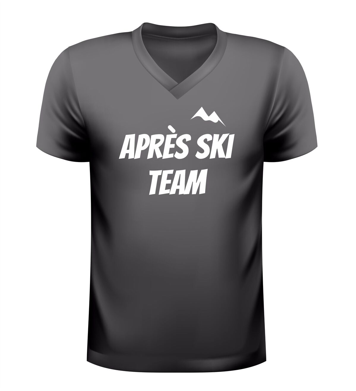 Après ski team v hals shirt dames en heren feestelijk wintersport t-shirt voor après ski en Themafeesten
