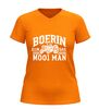 foto 3 Boerin das mooi man dames t-shirt v-hals met tractor
