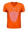 foto 3 Brabant carnaval v-hals shirt smoking design rood wit geblokt