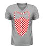 foto 5 Brabant carnaval v-hals shirt smoking design rood wit geblokt