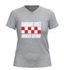 foto 11 Brabant first America second v-hals shirt met rood witte Brabantse blokken